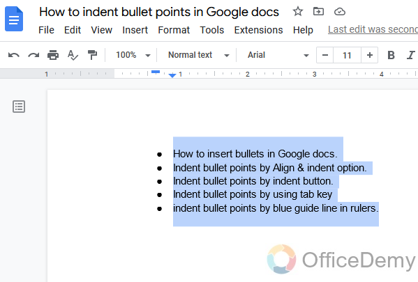 How to Indent Bullet Points in Google Docs 22