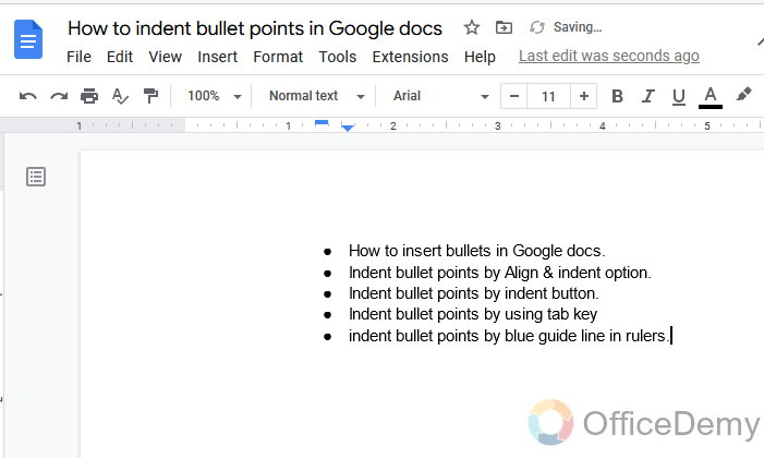 How to Indent Bullet Points in Google Docs 25