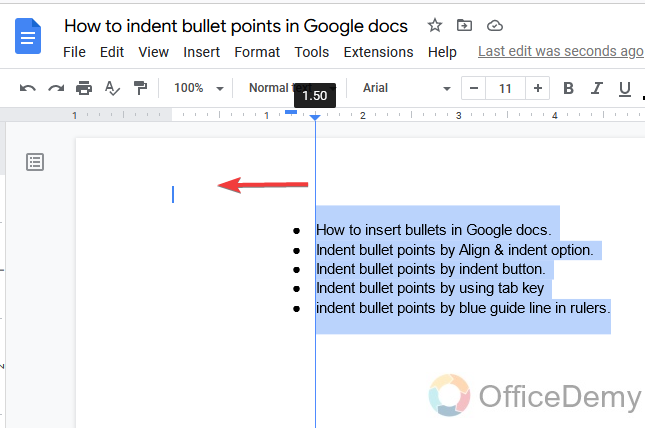 How to Indent Bullet Points in Google Docs 26