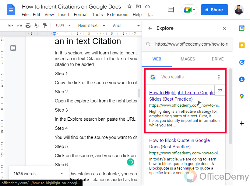 How to Indent Citations on Google Docs 12
