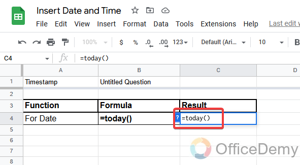 How to Insert Date and Time in Google Sheets 6