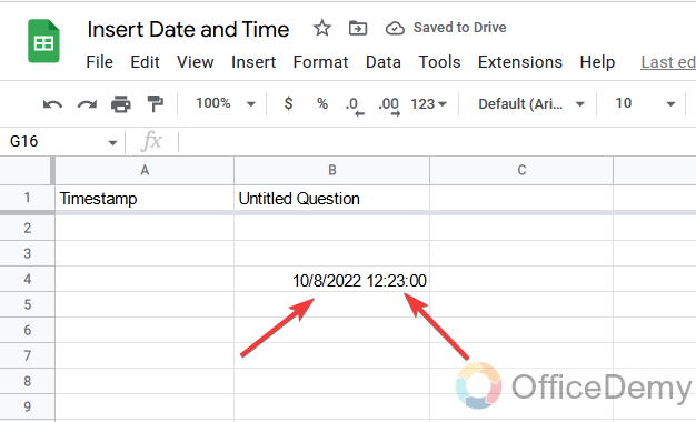 How to Insert Date and Time in Google Sheets 12