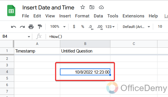 How to Insert Date and Time in Google Sheets 13