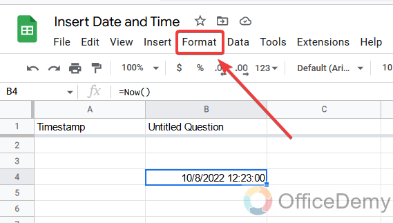 How to Insert Date and Time in Google Sheets 14