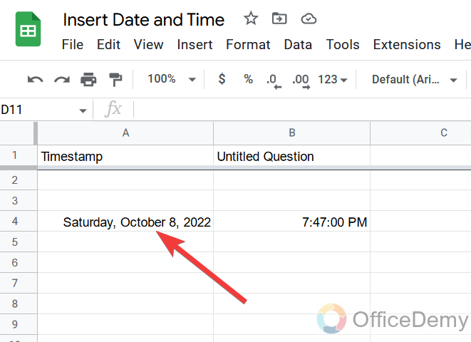 How to Insert Date and Time in Google Sheets 24