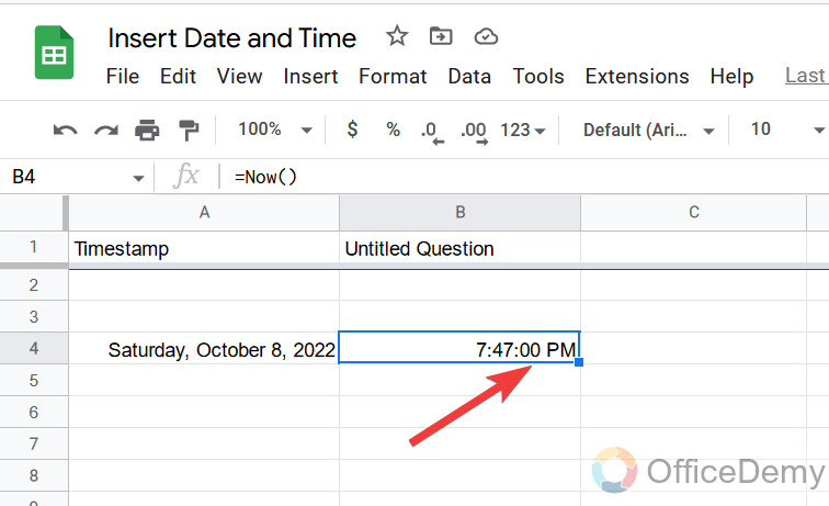 How to Insert Date and Time in Google Sheets 25