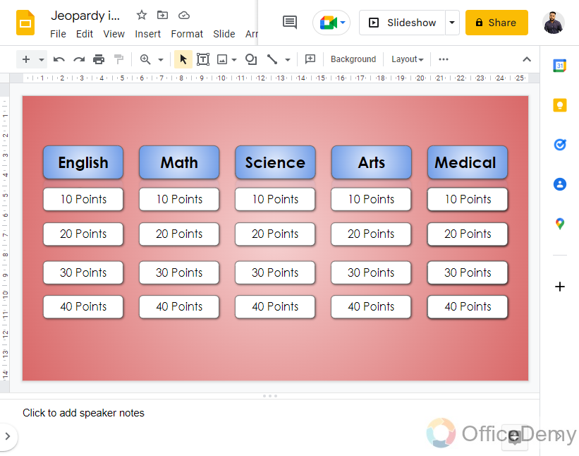 How to Make Jeopardy on Google Slides 11