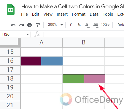 How to Make a Cell two Colors in Google Sheets 21