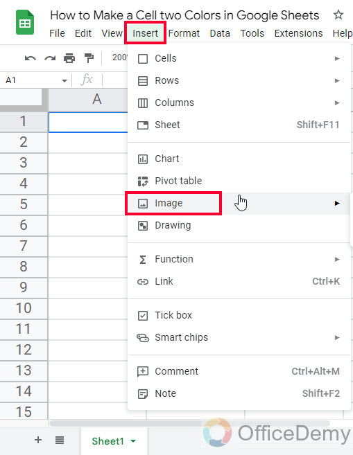 How to Make a Cell two Colors in Google Sheets 3