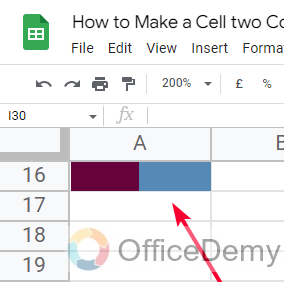 How to Make a Cell two Colors in Google Sheets 8