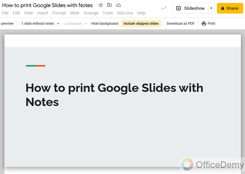 How to Print Google Slides with Notes 11
