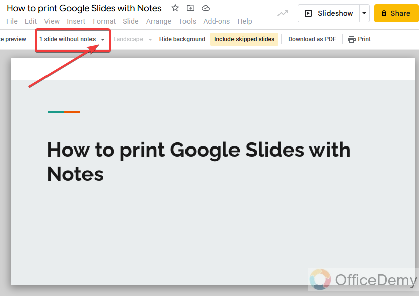 How to Print Google Slides with Notes 12