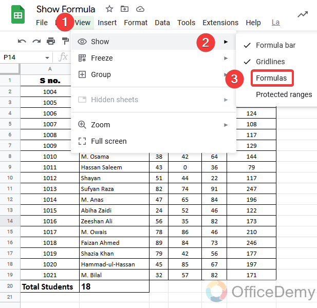 How to Show Formulas in Google Sheets 4