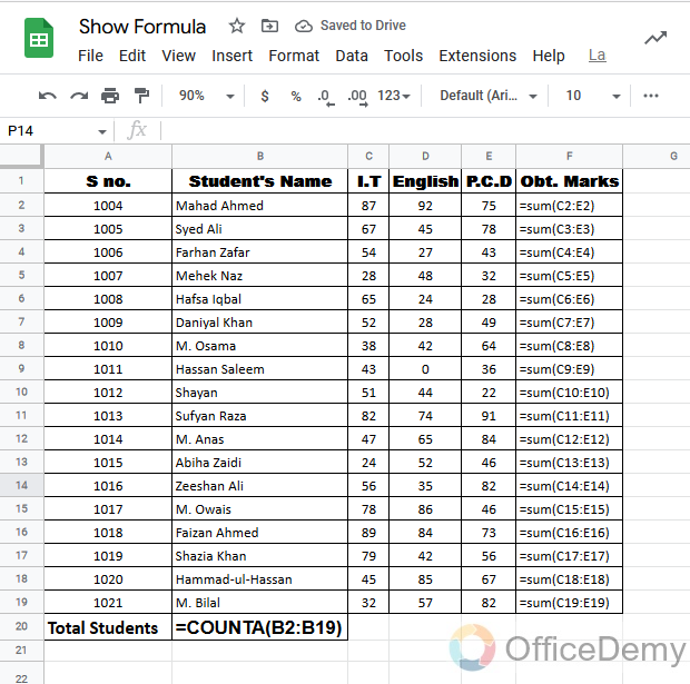 How to Show Formulas in Google Sheets 5