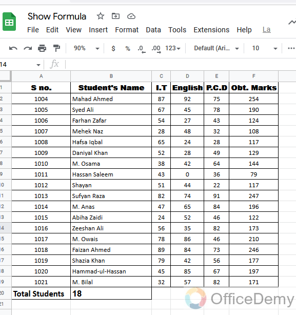 How to Show Formulas in Google Sheets 8