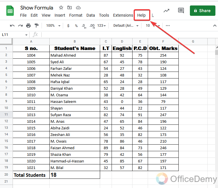 How to Show Formulas in Google Sheets 9