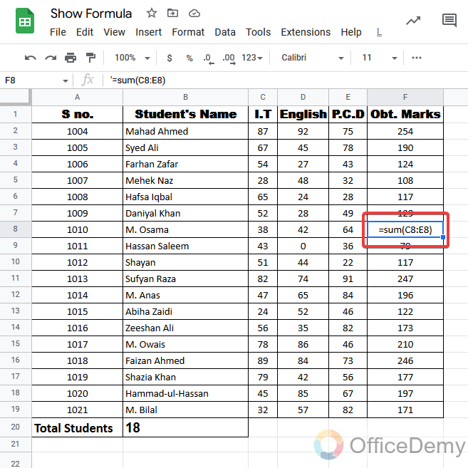 How to Show Formulas in Google Sheets 18
