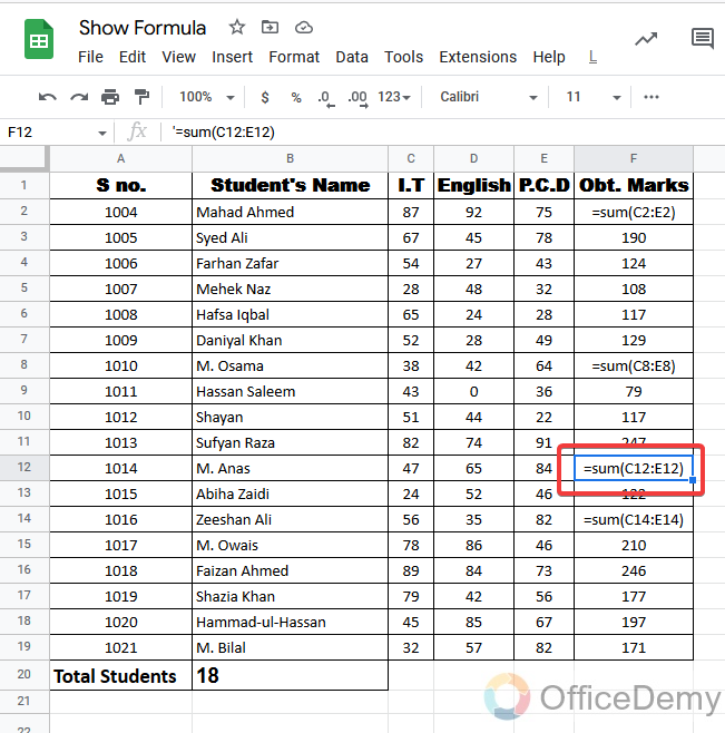 How to Show Formulas in Google Sheets 20