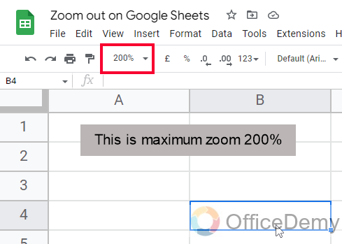 How to Zoom out on Google Sheets 12