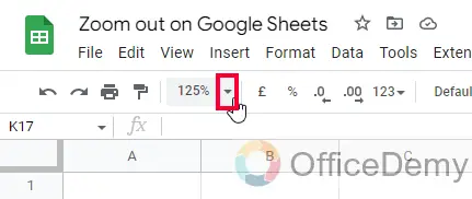 How to Zoom out on Google Sheets 3