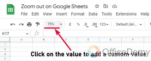 How to Zoom out on Google Sheets 7