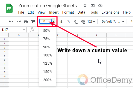 How to Zoom out on Google Sheets 8