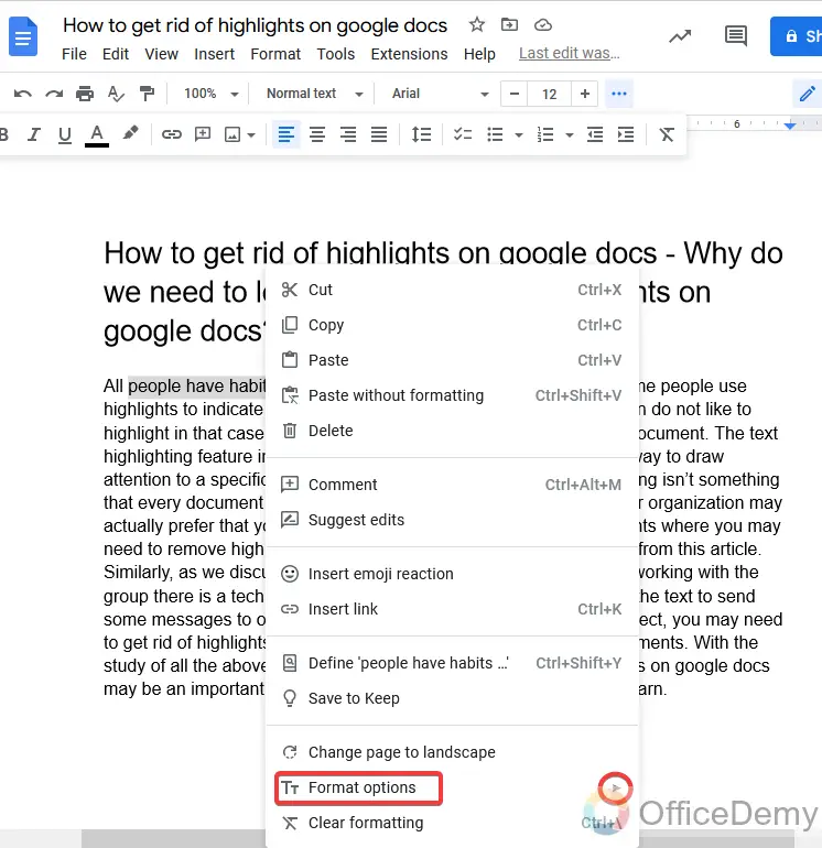 How to get rid of highlights on google docs 20