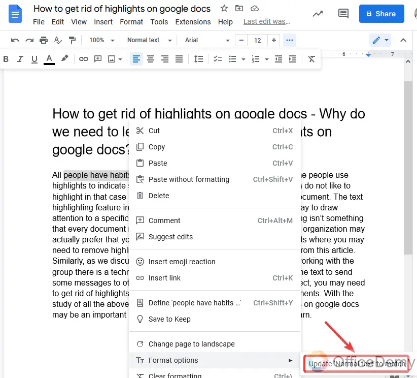 How to get rid of highlights on google docs 21