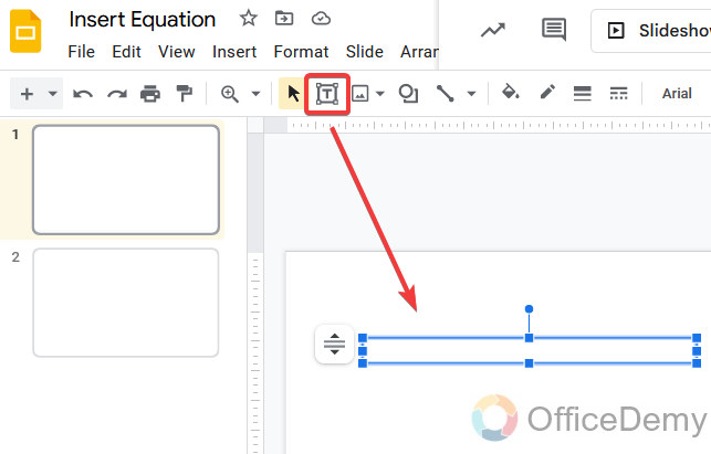 How to insert an equation in Google Slides 1