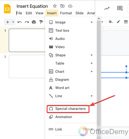 How to insert an equation in Google Slides 3