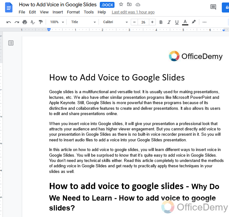 How to make a table of contents in Google Docs 2