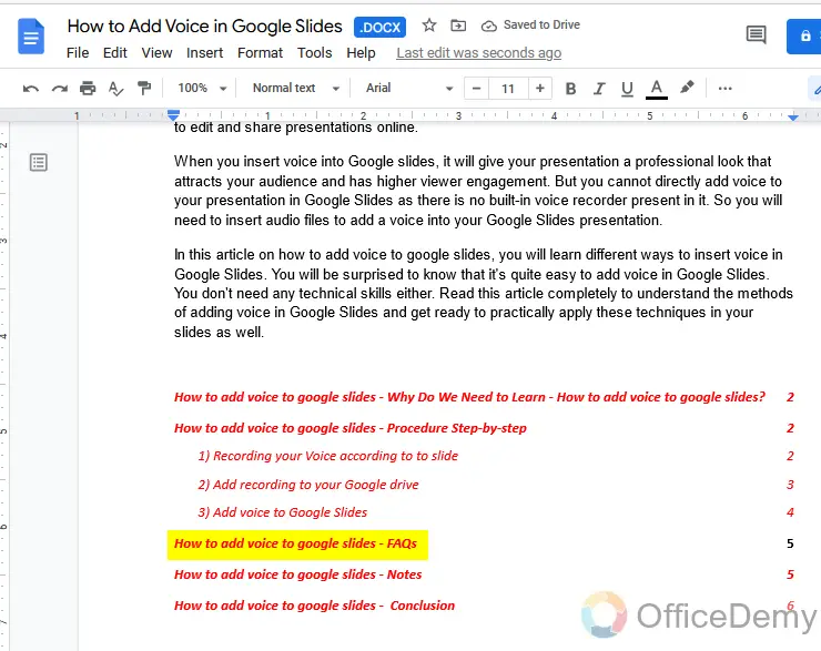 How to make a table of contents in Google Docs 25