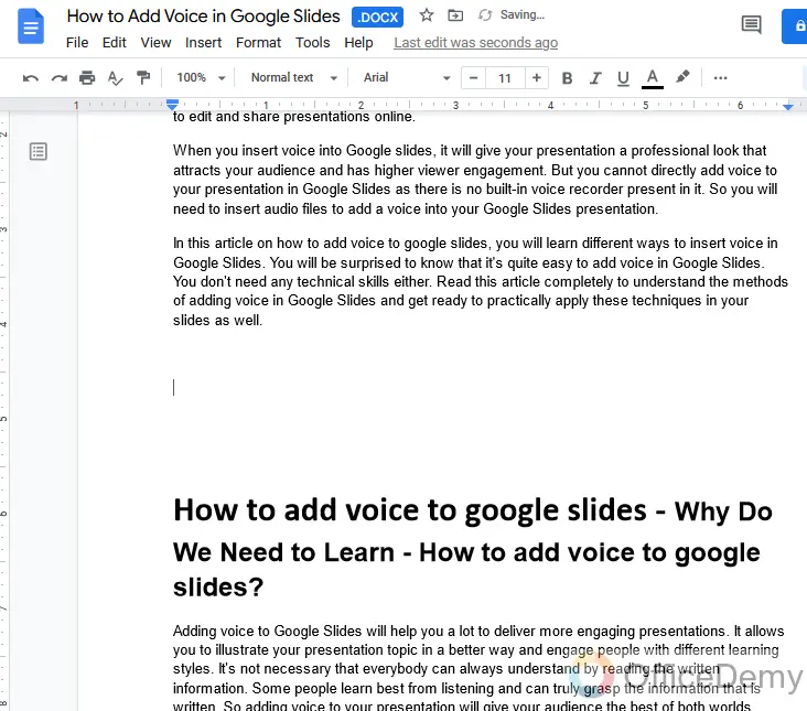 How to make a table of contents in Google Docs 27