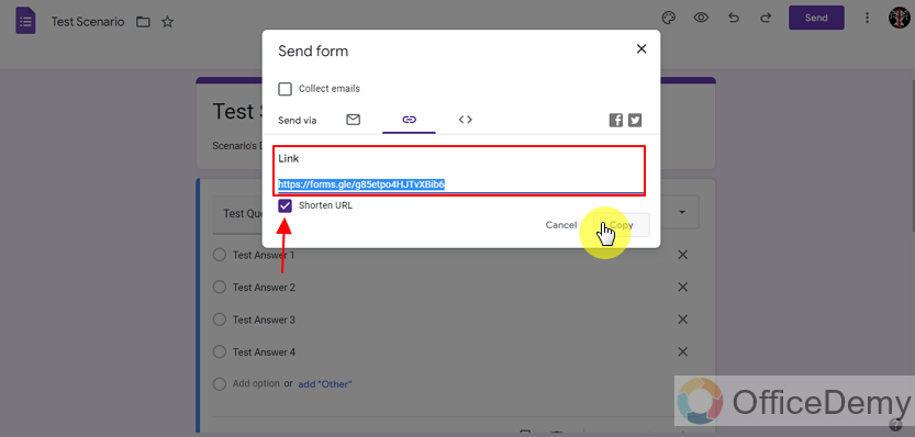 How to share Google Form 13