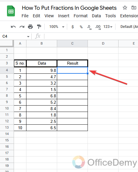 How To Put Fractions In Google Sheets 5