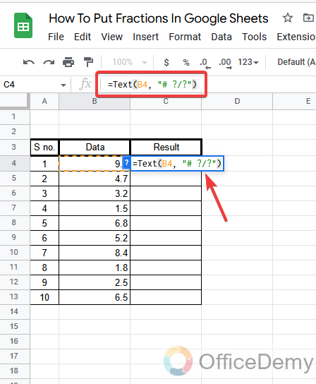 How To Put Fractions In Google Sheets 8