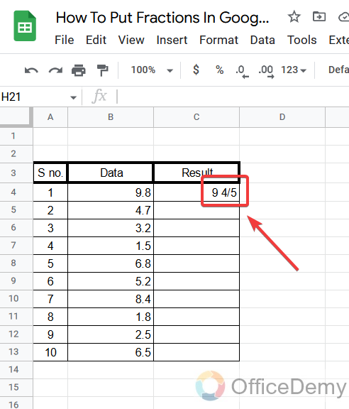How To Put Fractions In Google Sheets 9