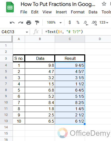 How To Put Fractions In Google Sheets 10