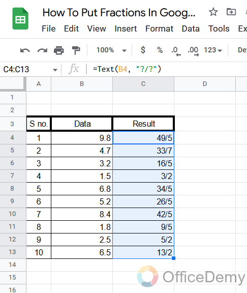 How To Put Fractions In Google Sheets 12