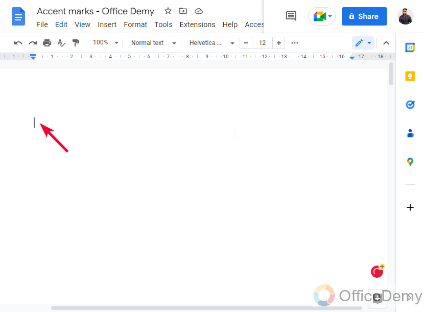 How to Add Accent Marks on Google Docs 1