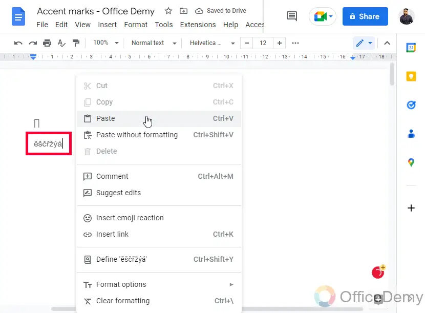 How to Add Accent Marks on Google Docs 18