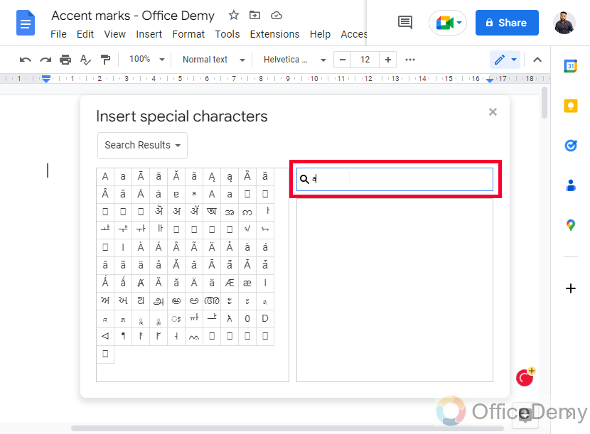 How to Add Accent Marks on Google Docs 3