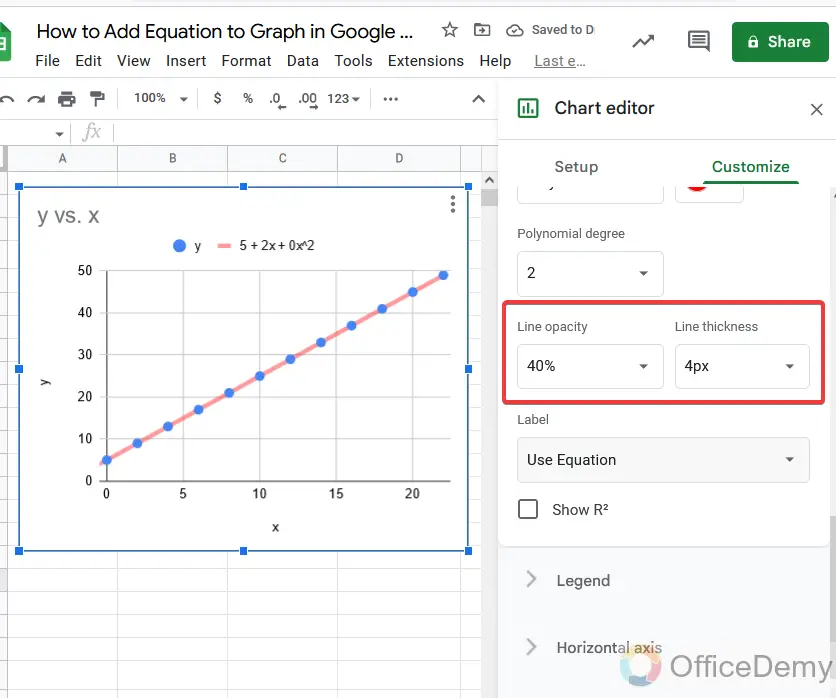 How to Add Equation to Graph in Google Sheets 16