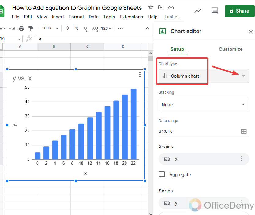 How to Add Equation to Graph in Google Sheets 8