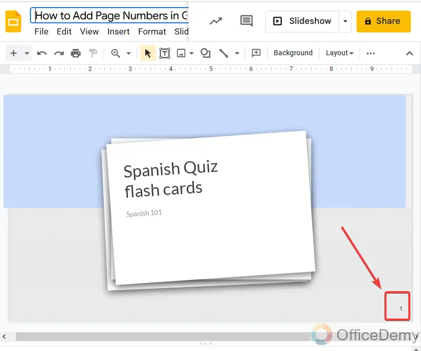 How to Add Page Numbers in Google Slides 11