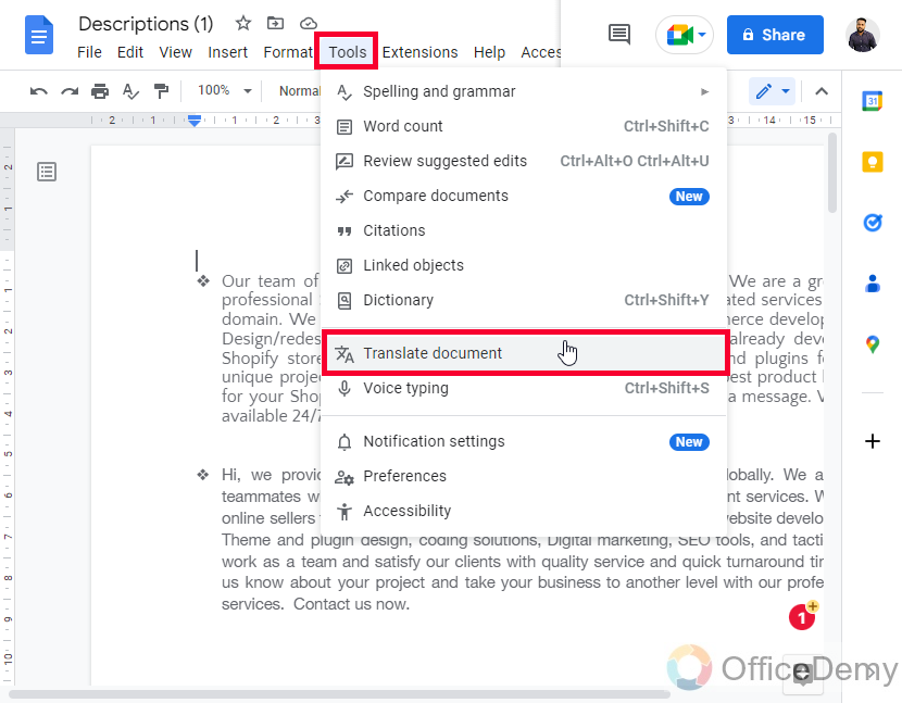 How to Change Language in Google Docs 18