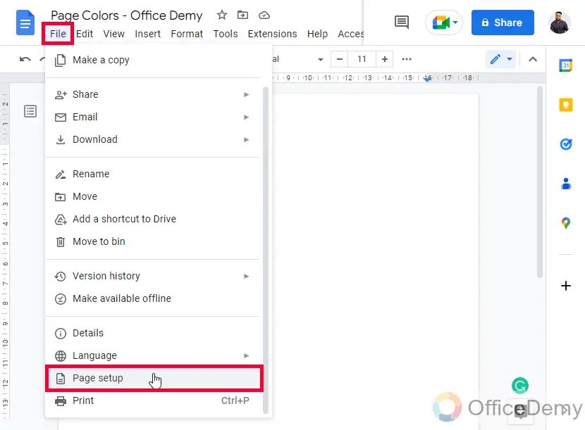How to Change Page Color in Google Docs 1