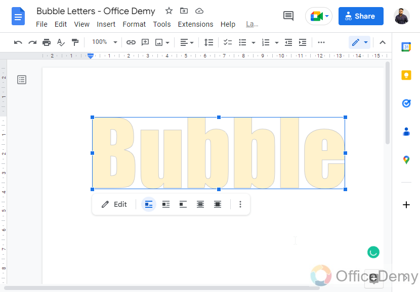 How to Make Bubble Letters in Google Docs 12