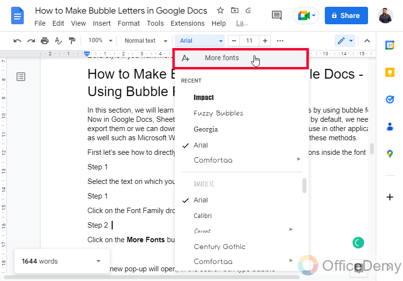 How to Make Bubble Letters in Google Docs 15