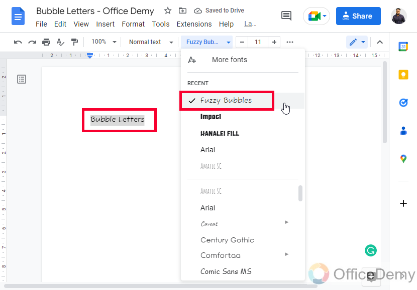 How to Make Bubble Letters in Google Docs 19